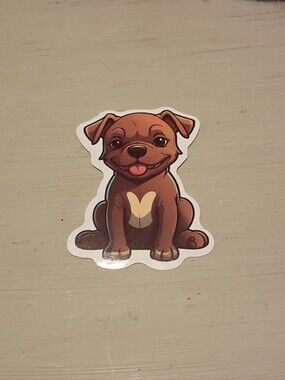 10/$10 Stickers Decal - Staffordshire Bull Terrier Puppy Kawaii Animal Sticker